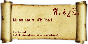 Nussbaum Ábel névjegykártya