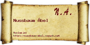 Nussbaum Ábel névjegykártya