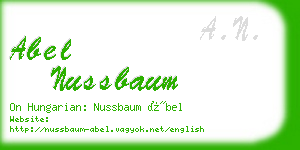 abel nussbaum business card